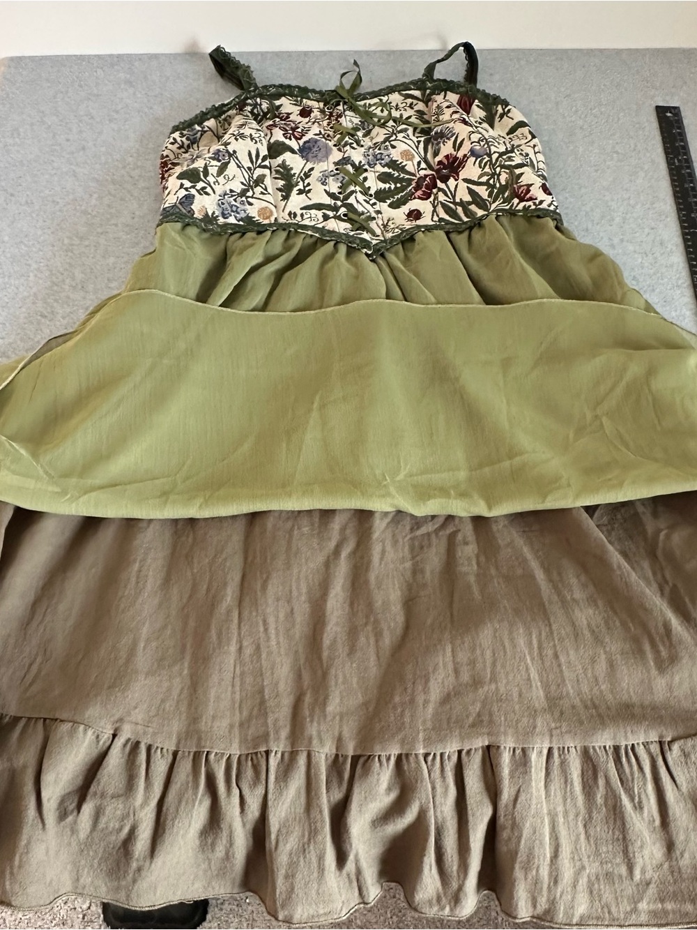 ROMWE Fairycore Women’s Olive Green Dress Size 1x - Picture 9 of 9